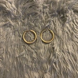 Large Hollow Gold-tone hoops